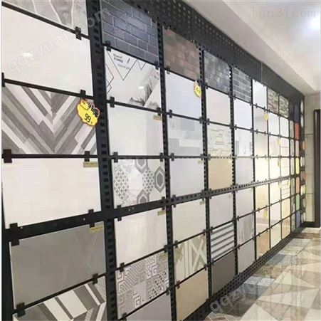 瓷砖专用 冲孔黑色展示挂板 2040长方孔 大理石砖展示专用板