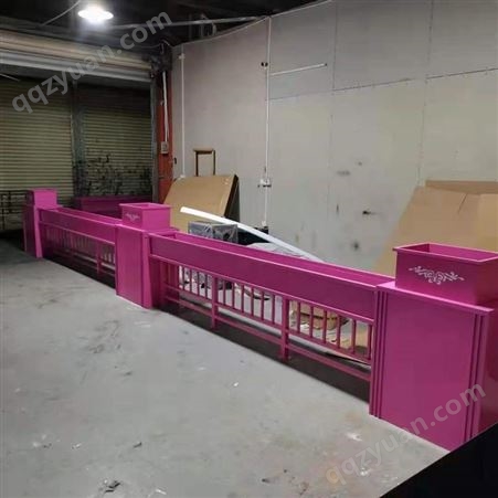 房地长各大商店开业装饰用粉色花箱花架护栏 远航