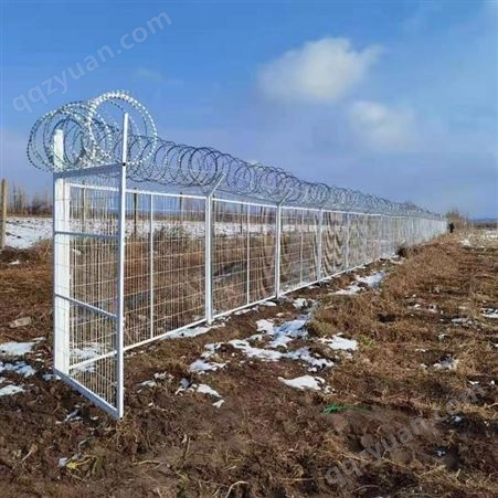 疫情边境线隔离网 疫区临时隔离护栏 防攀爬带刺网