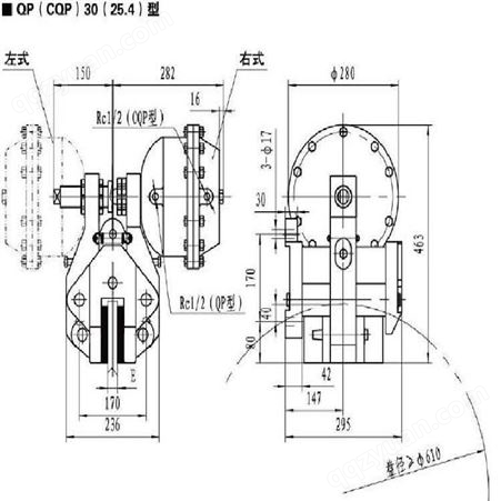 气动钳盘式制动器QP12.7-A-E1焦作金箍制动器