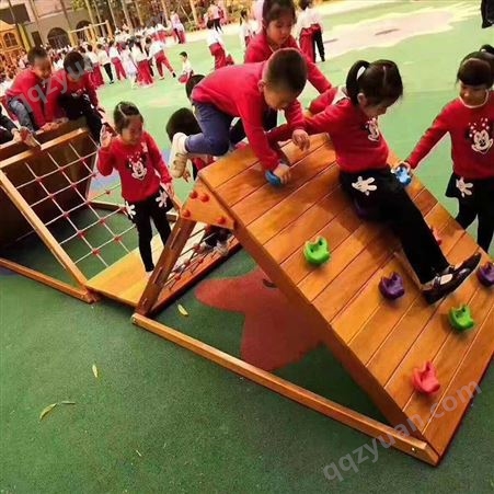 南宁木质滑梯组合玩具 幼儿园室内木质组合滑梯 公园木质滑梯玩具