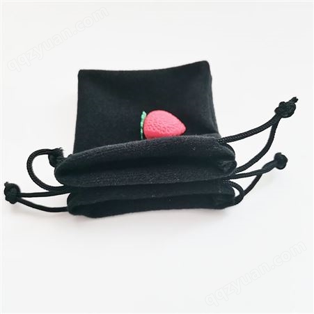 深圳热卖小绒布袋珠宝袋子 黑色绒布抽绳袋