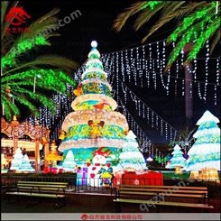 圣诞节灯笼商场艺术发光Christmas lantern美陈广场夜景圣诞树灯