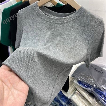 便宜女装短袖T恤韩版时尚女式t恤夏季服装纯棉小衫批