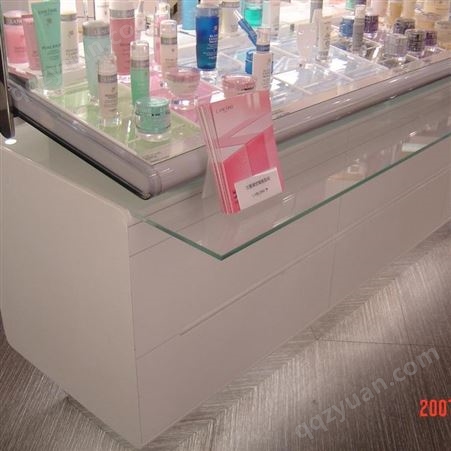 上海玉娇 化妆品柜台展柜玻璃 展柜玻璃加工定制