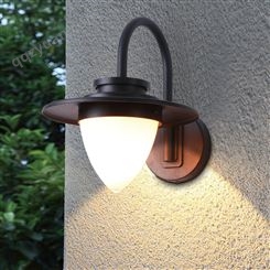 联球美式户外门口防水壁灯LED复古别墅阳台灯护栏外墙灯室外照明灯具