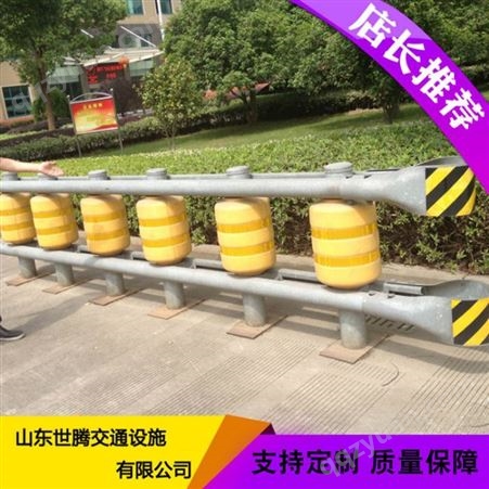 旋转桶公路防撞栏 高速公路防撞护栏 世腾厂家出品 质量保证 