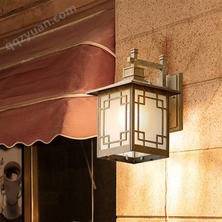联球户外中国风壁灯LED防水新中式外墙方形创意灯具楼梯大门过道阳台室外庭院灯