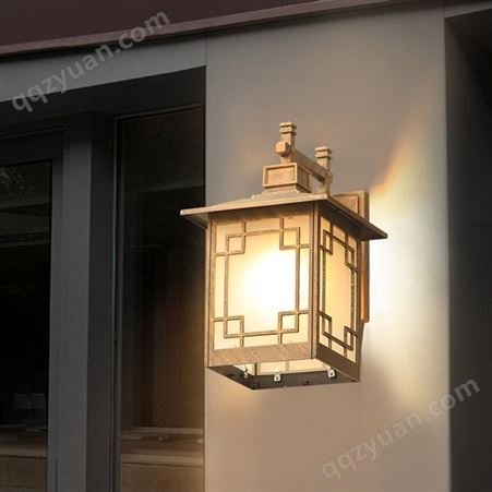联球户外中国风壁灯LED防水新中式外墙方形创意灯具楼梯大门过道阳台室外庭院灯