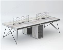 华德莱职员开放式桌屏钢架工位办公桌几何工业风