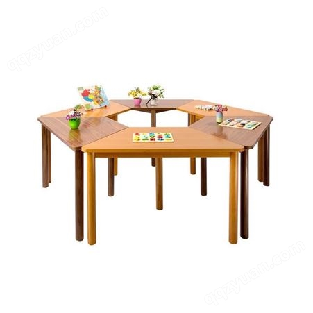 中匠福适老化家具实木六角组合桌多种组合多种用途养老院用桌