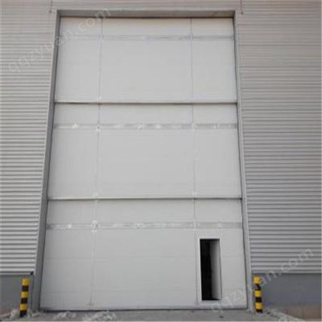 天津生产加工车间翻版门彩钢保温遥控抗风提升门 定制工业提升门