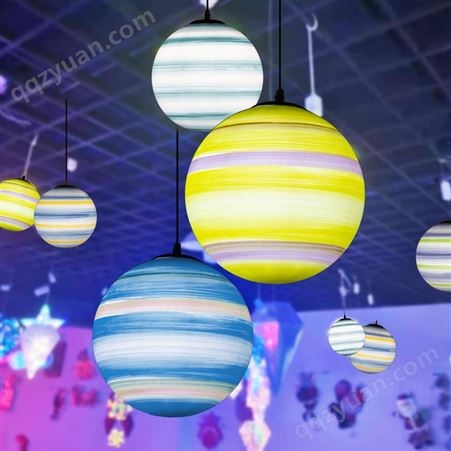 手绘彩球灯LED变色球 九大行星 星空装饰灯