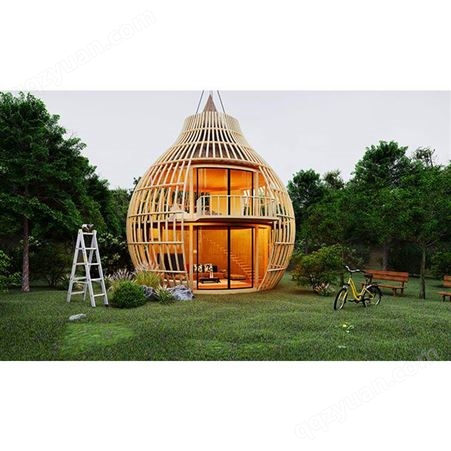 景区公园民宿小屋可移动圆形景观玻璃房子
