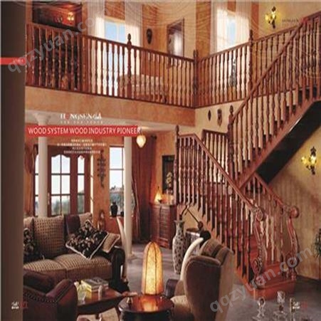 四川实木楼梯，室内楼梯，欧式楼梯定制，鸿森木系统