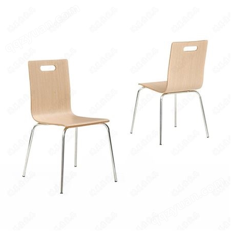 广东厂家批发定制多层板贴防火板座椅带软包坐垫弯木餐椅可堆放
