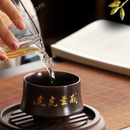 茶末釉大号主人杯功夫茶具套装单杯陶瓷茶杯复古品茗杯茶盏私人定